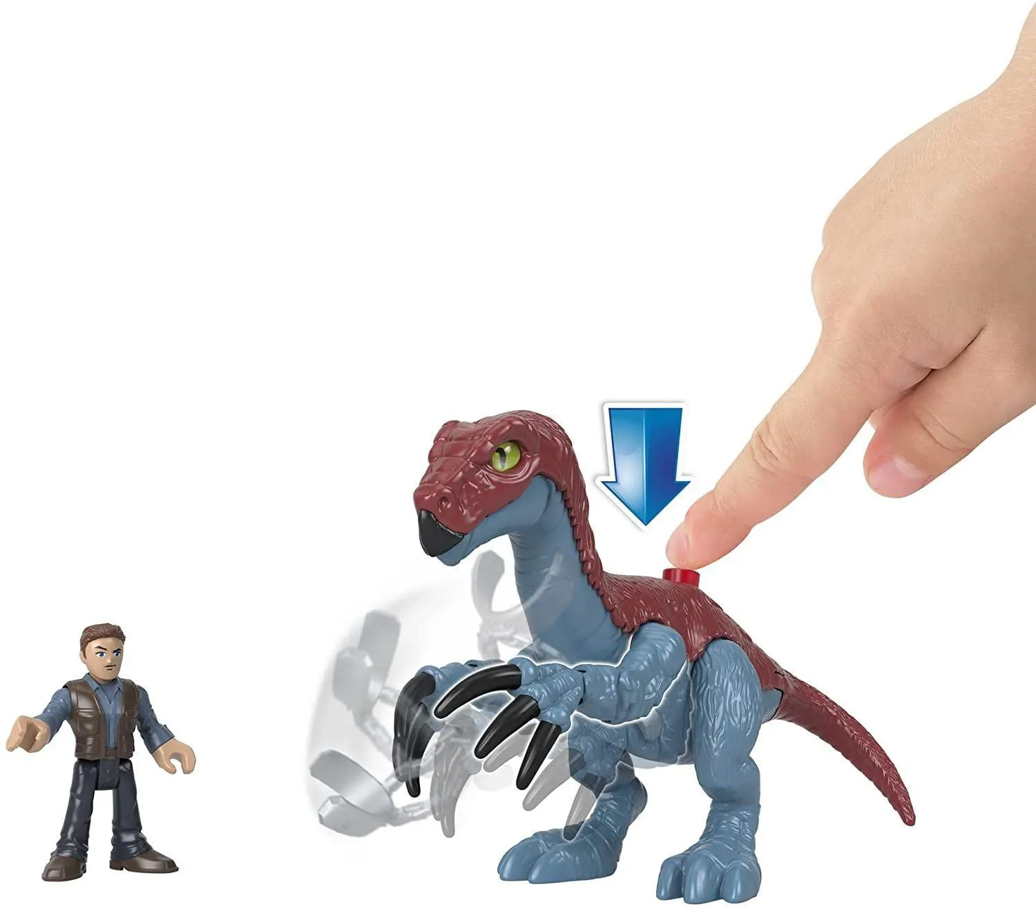 Imaginext Jurassic World Therizinosaurus and Owen