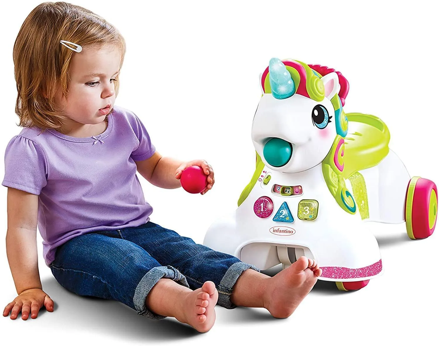 Infantino 3-in-1 Sit, Walk & Ride Interactive Unicorn