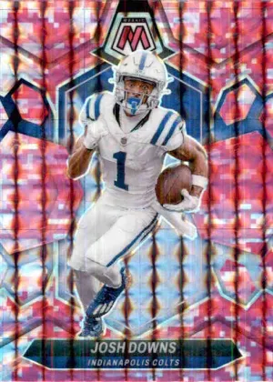 Josh Downs, Pink Prizm, 2024 Panini Mosaic Football NFL