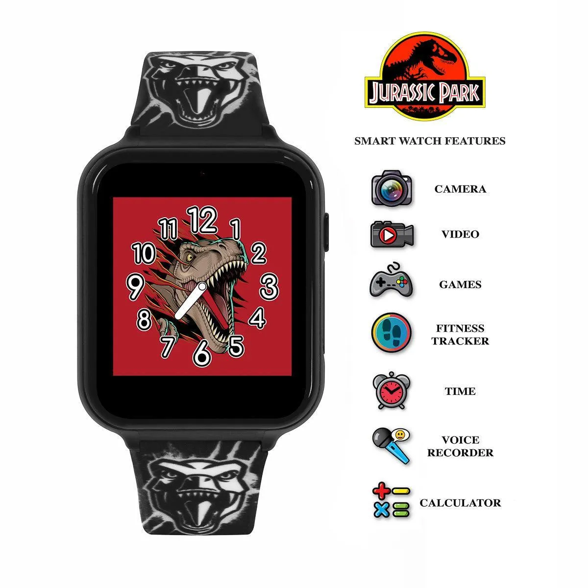 Jurassic Park Black Interactive Silicon Strap Watch