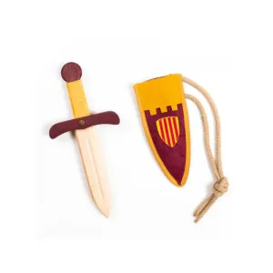Kalid Medieval Dagger Kamelot Burgundy   Pouch Cat-Provencal