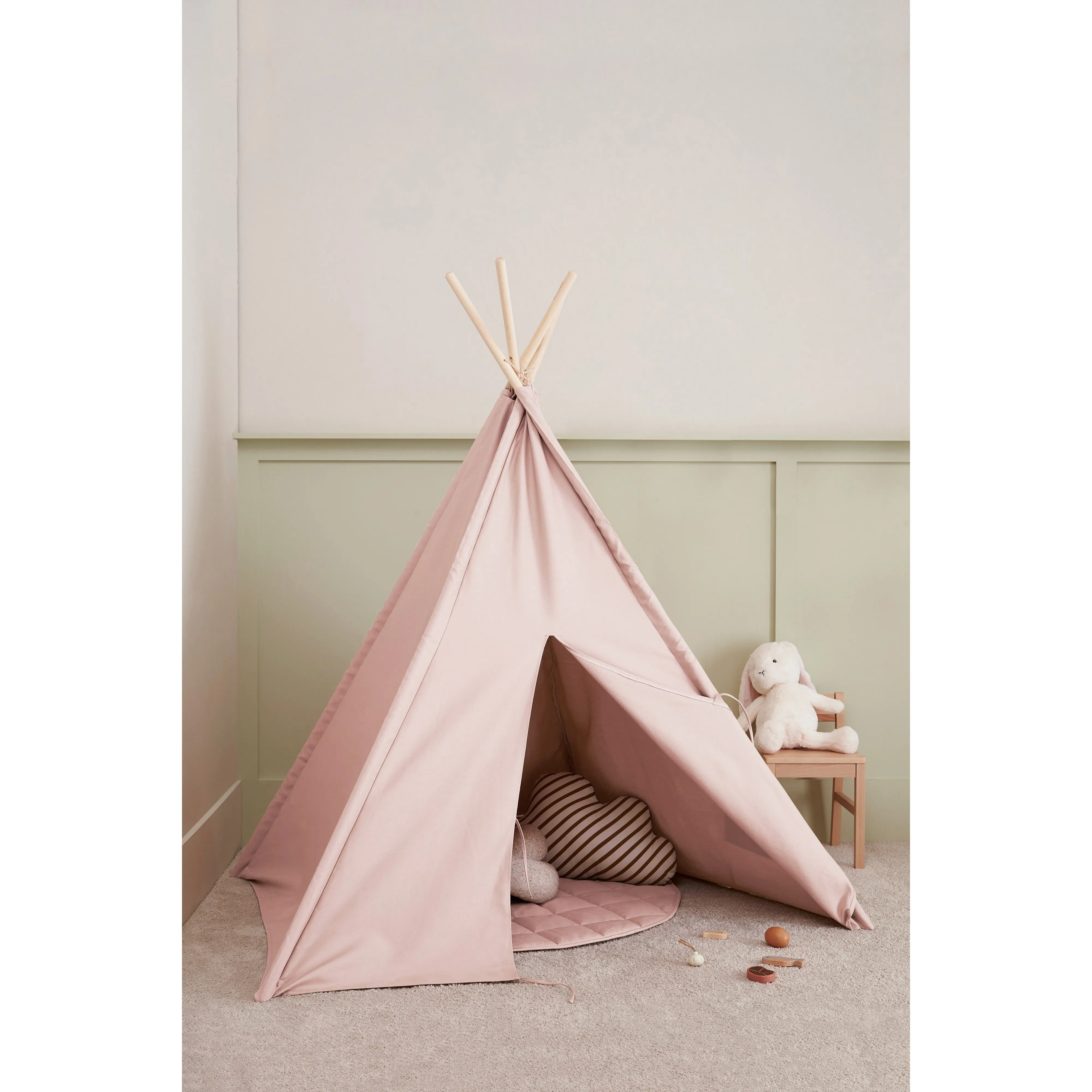 Kid's Concept Tipi Tent Light Pink 110x110x160cm