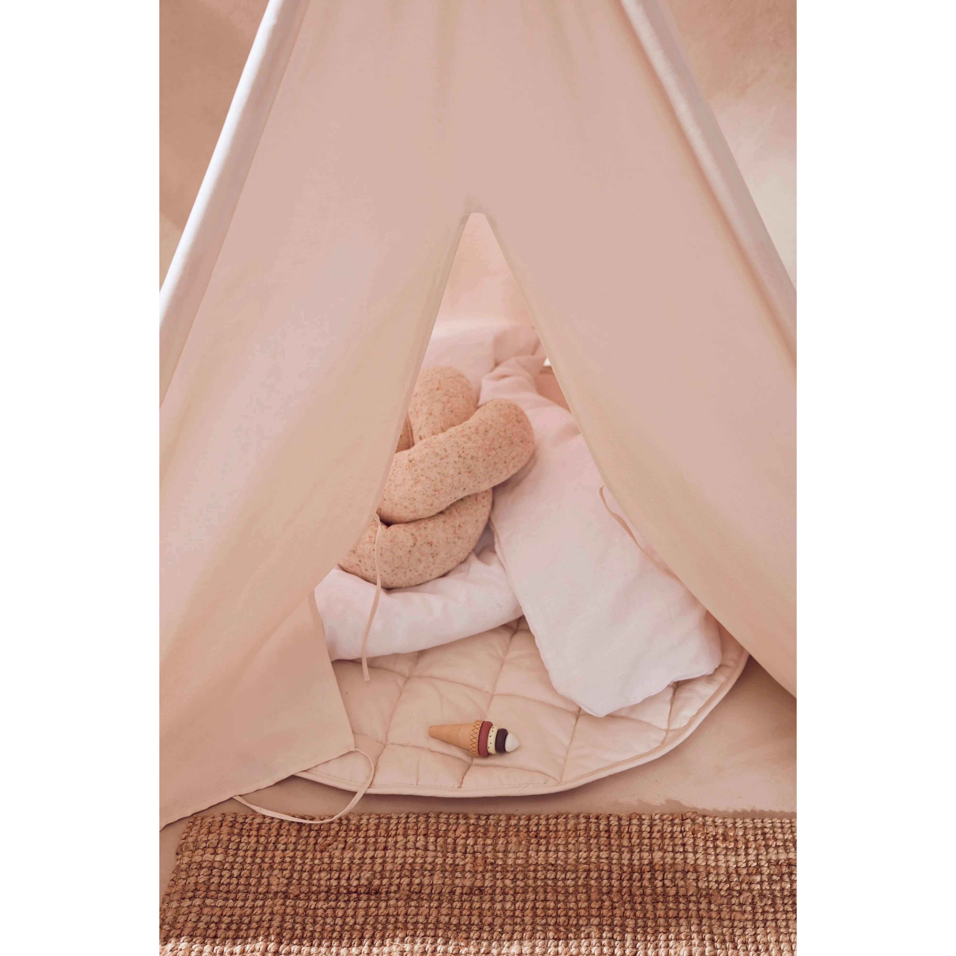 Kid's Concept Tipi Tent Off White 110x110x160cm