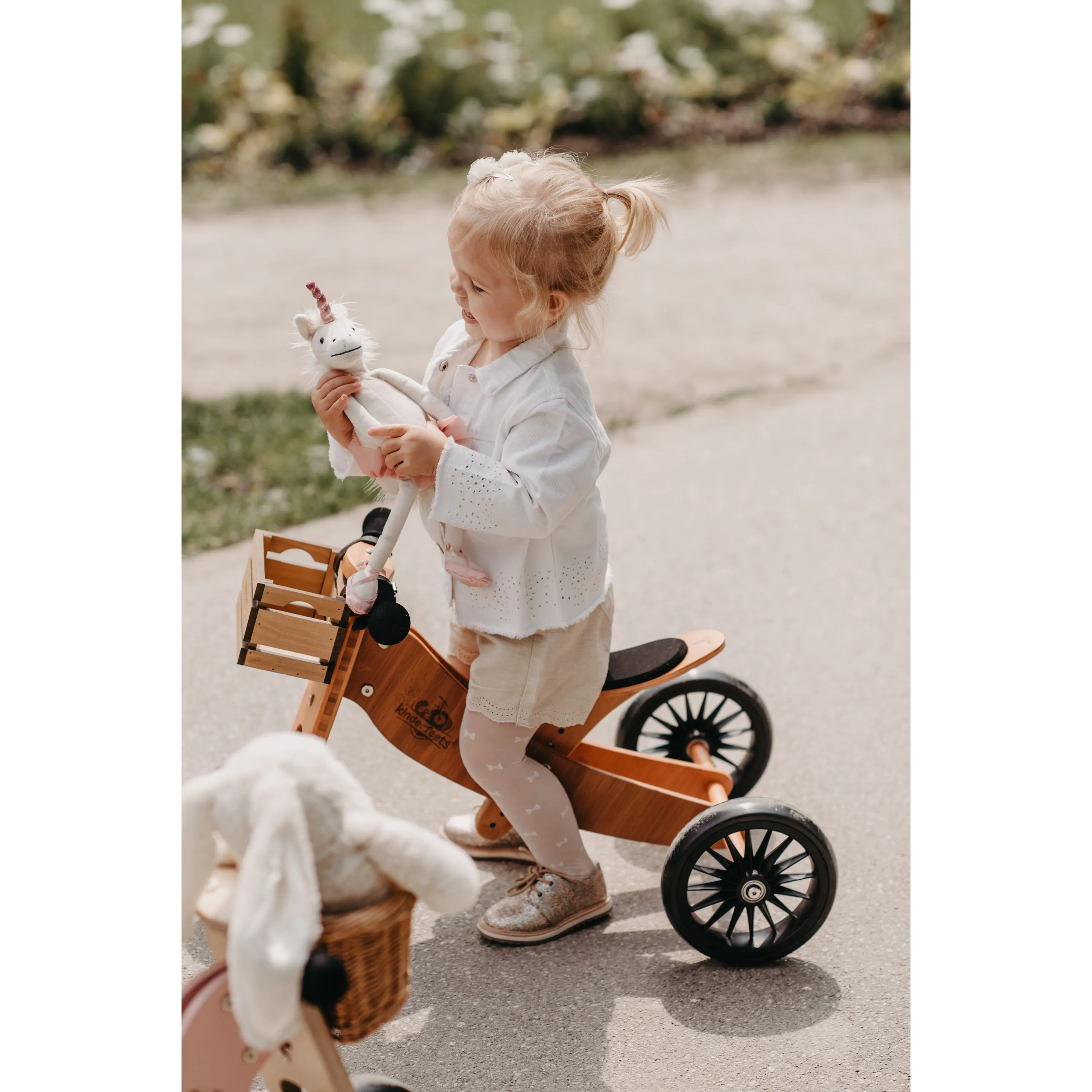 Kinderfeets 2-in-1 Tiny Tot Plus Tricycle & Balance Bike - Bamboo
