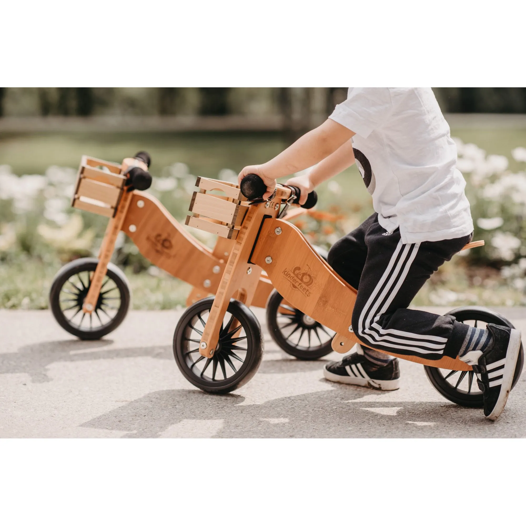 Kinderfeets 2-in-1 Tiny Tot Plus Tricycle & Balance Bike - Bamboo