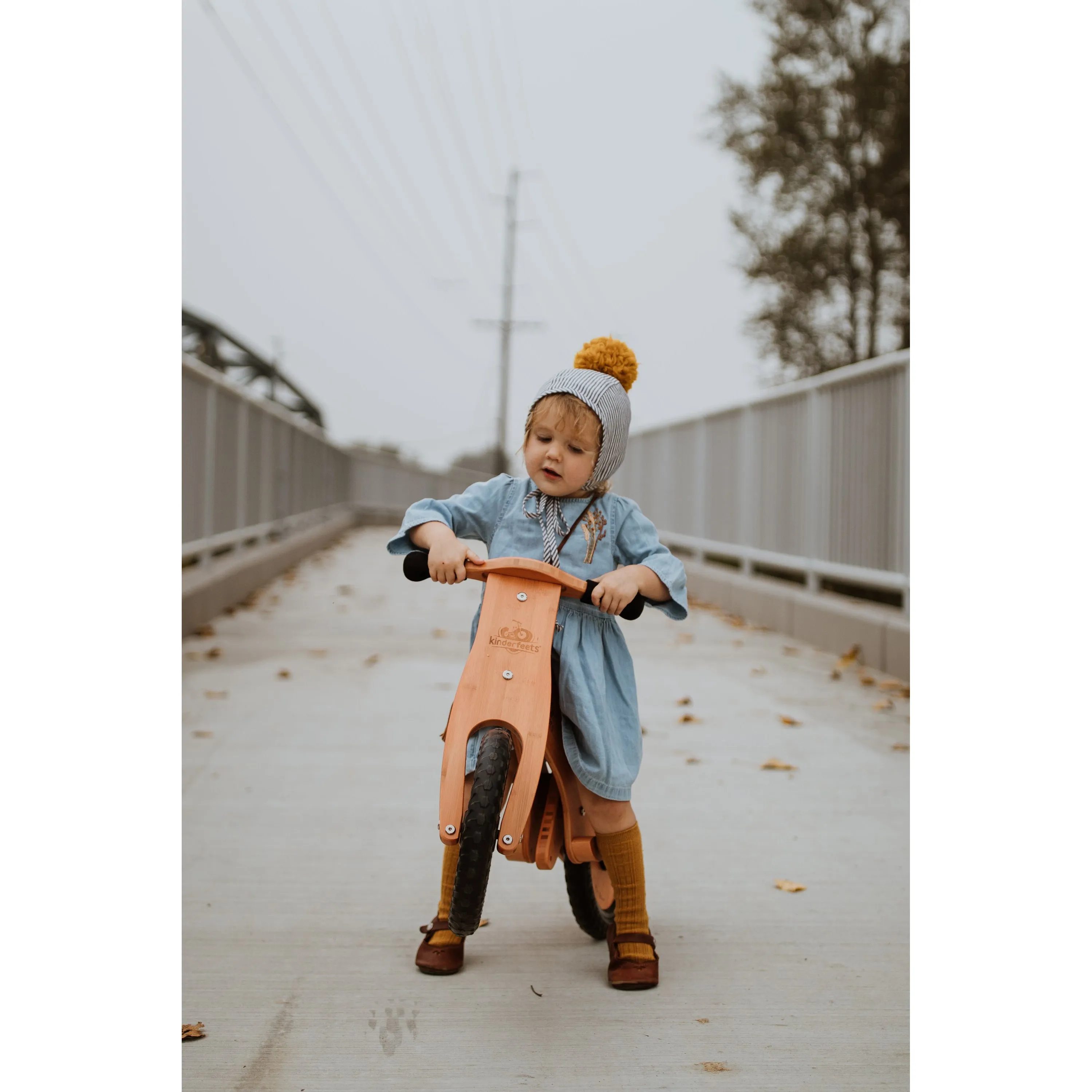 Kinderfeets Balance Bike - Bamboo 84x35.6x55cm