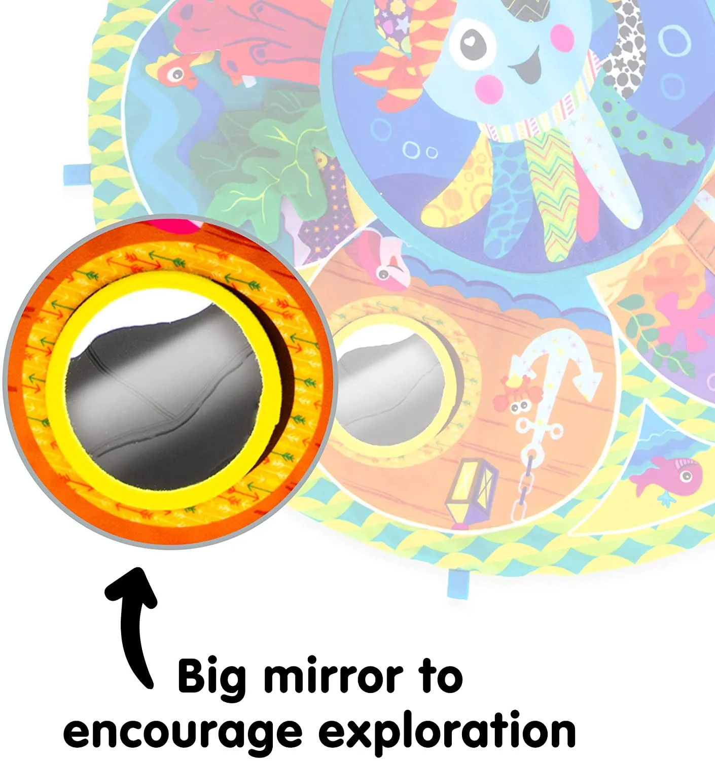 Lamaze Captain Calamari Spin & Explore Gym - Baby Activity Mat with Sensory Play (L27100B1 (231014))