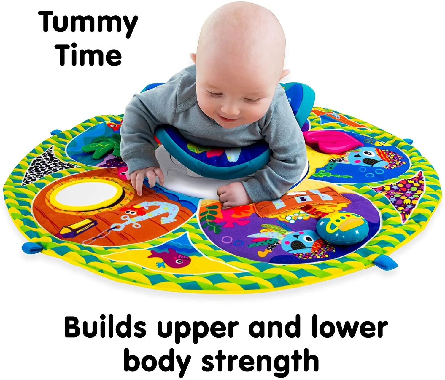 Lamaze Captain Calamari Spin & Explore Gym - Baby Activity Mat with Sensory Play (L27100B1 (231014))
