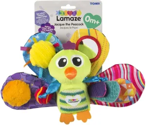 Lamaze Jacques the Peacock, Clip on Pram and Pushchair Newborn Baby Toy