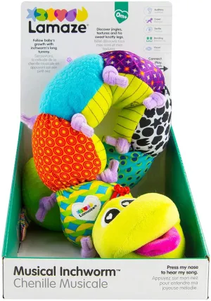 Lamaze Musical Inchworm Baby Toy Soft Baby Sensory Toy with Colours