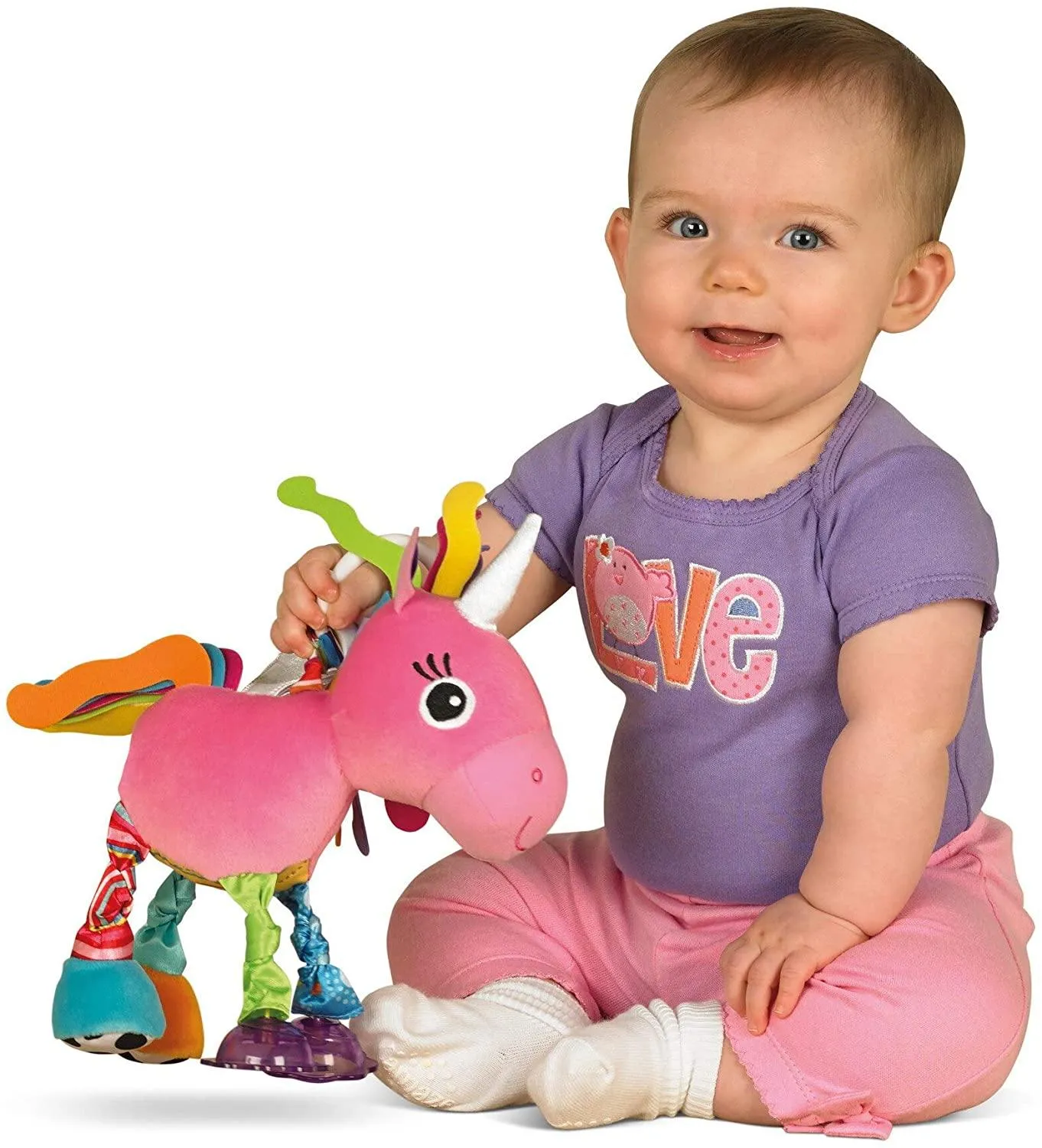 Lamaze Tilly Twinklewings Clip on Pram and Pushchair Newborn Baby Toy Unicorn