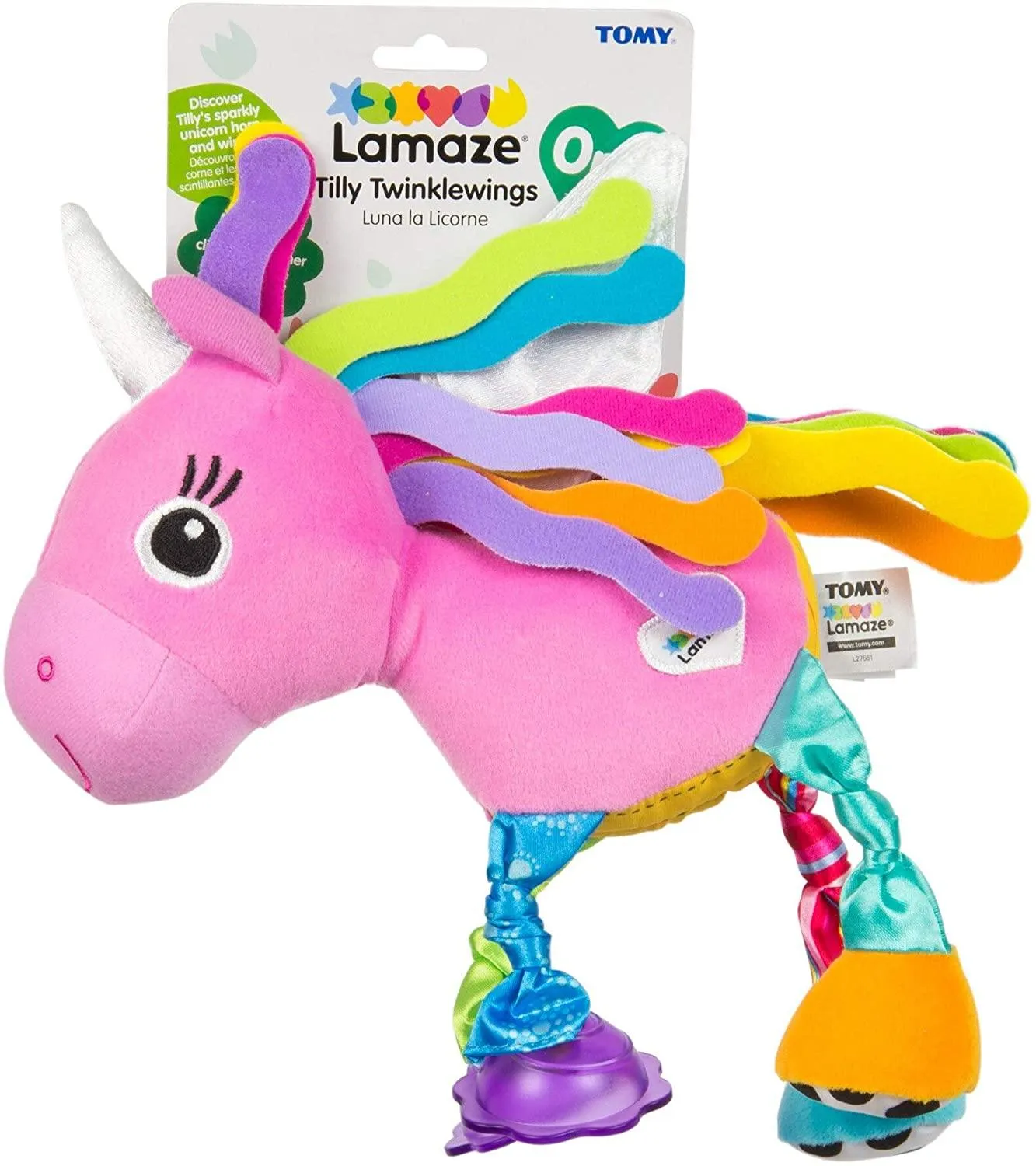 Lamaze Tilly Twinklewings Clip on Pram and Pushchair Newborn Baby Toy Unicorn