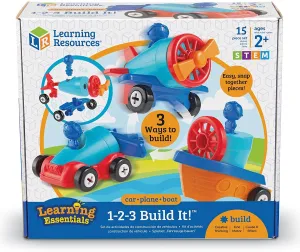 Learning Resources 1-2-3 Build It! Car-Plane-Boat
