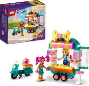 LEGO 41719 Friends Mobile Fashion Boutique Shop and Hair Salon Playset, Creative Building Toy for Kids Ages 6 