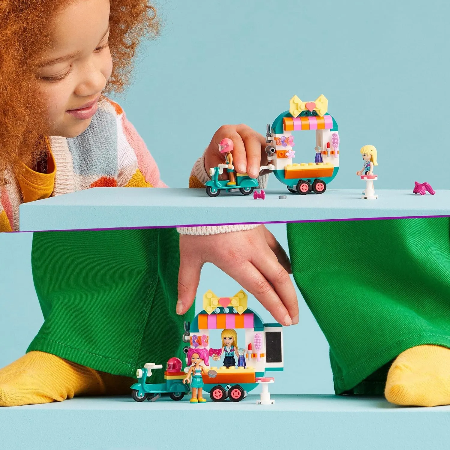 LEGO 41719 Friends Mobile Fashion Boutique Shop and Hair Salon Playset, Creative Building Toy for Kids Ages 6 