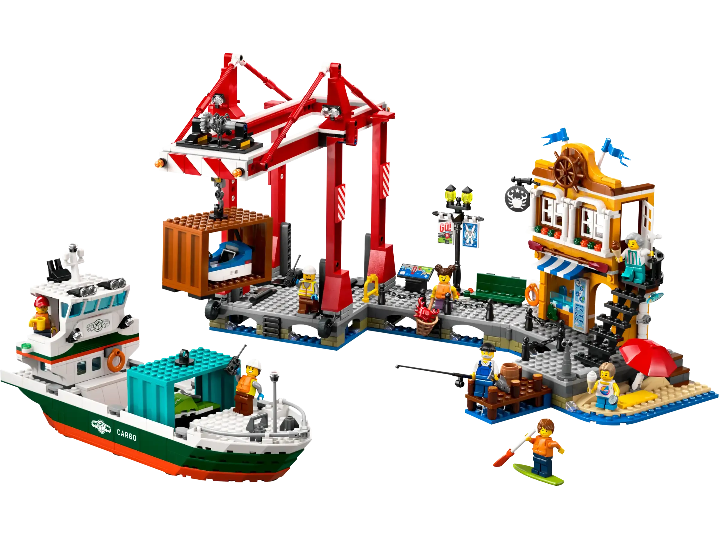 LEGO 60422 City Seaside Harbor with Cargo Ship