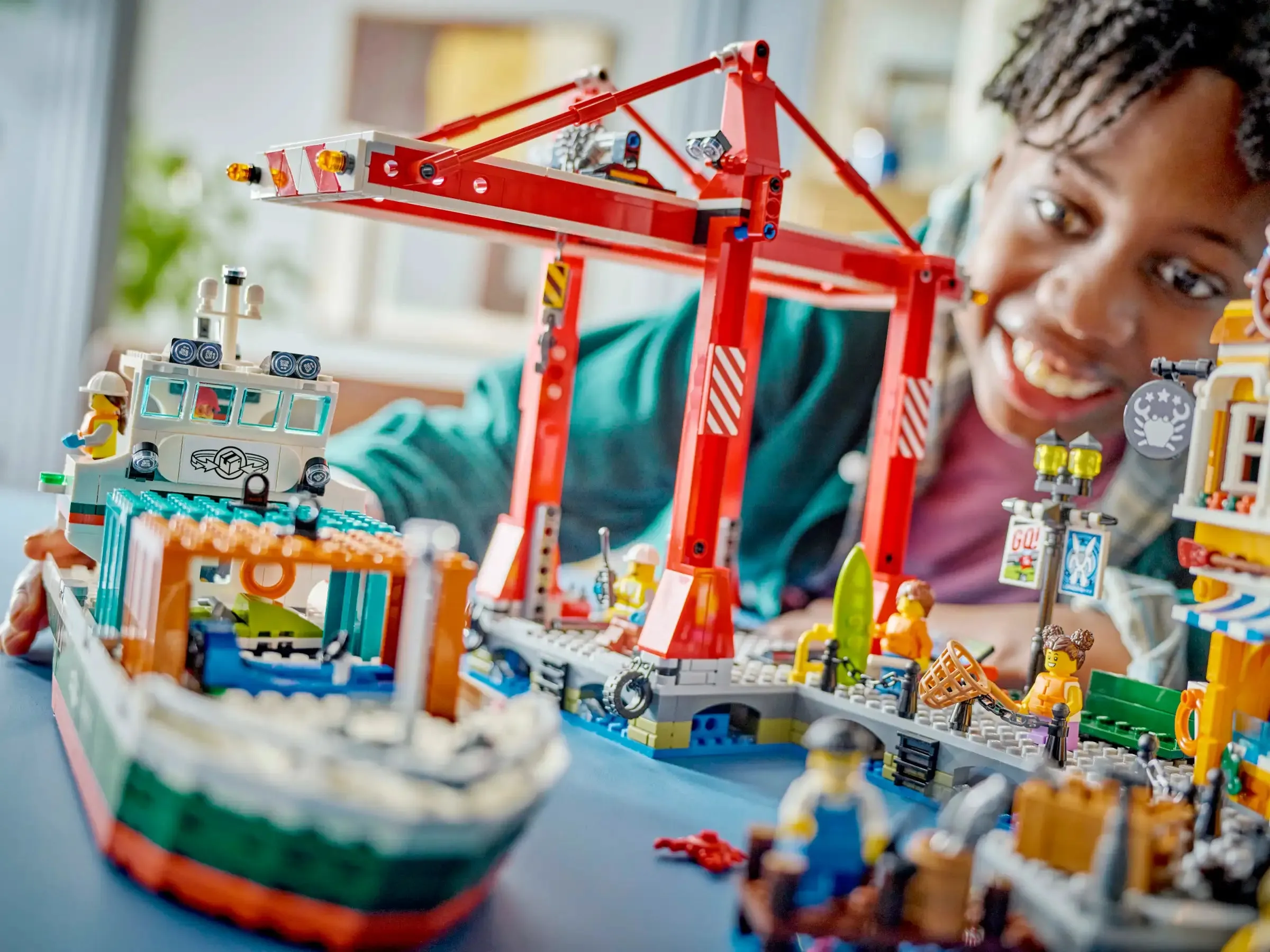 LEGO 60422 City Seaside Harbor with Cargo Ship