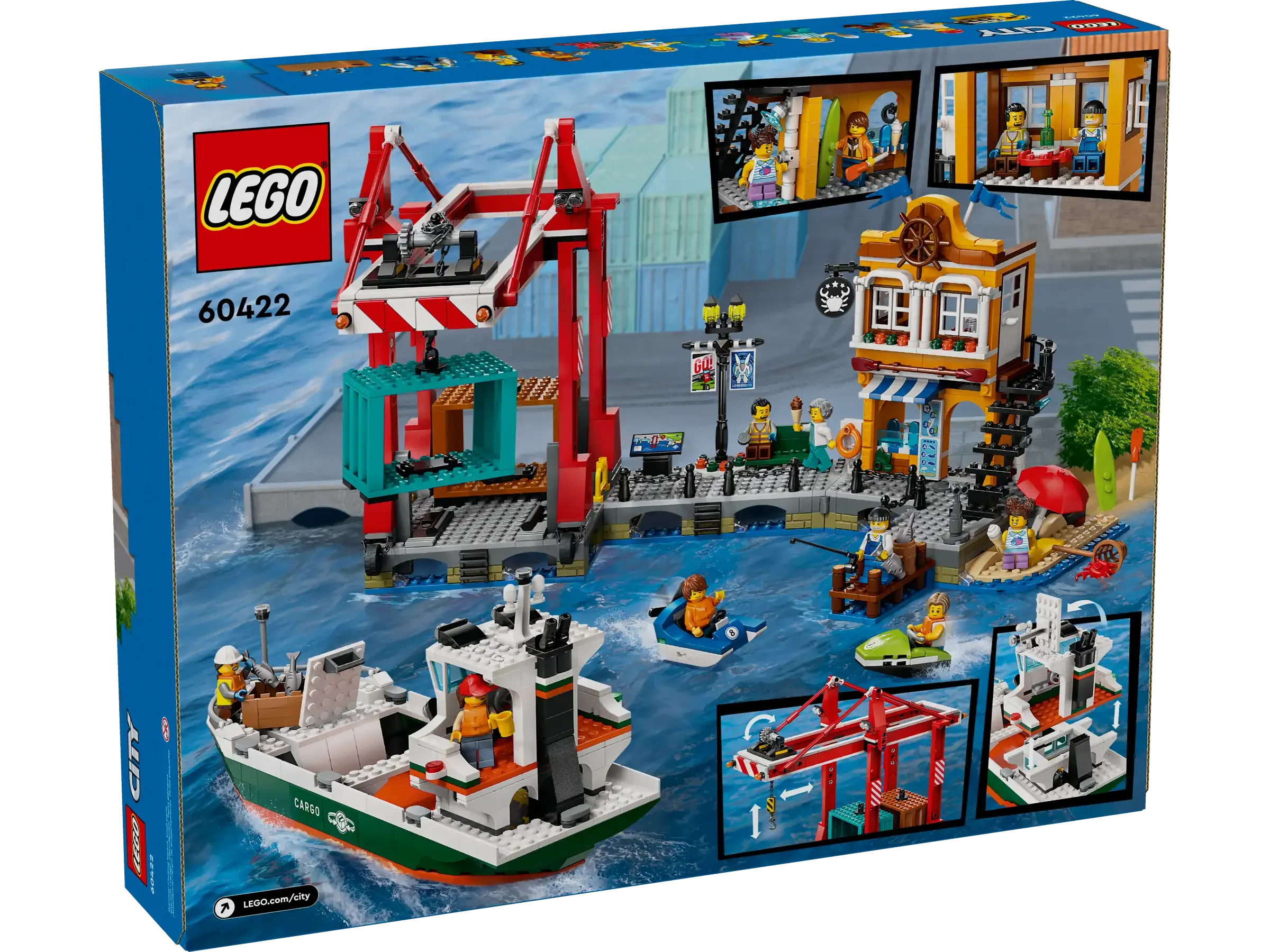 LEGO 60422 City Seaside Harbor with Cargo Ship