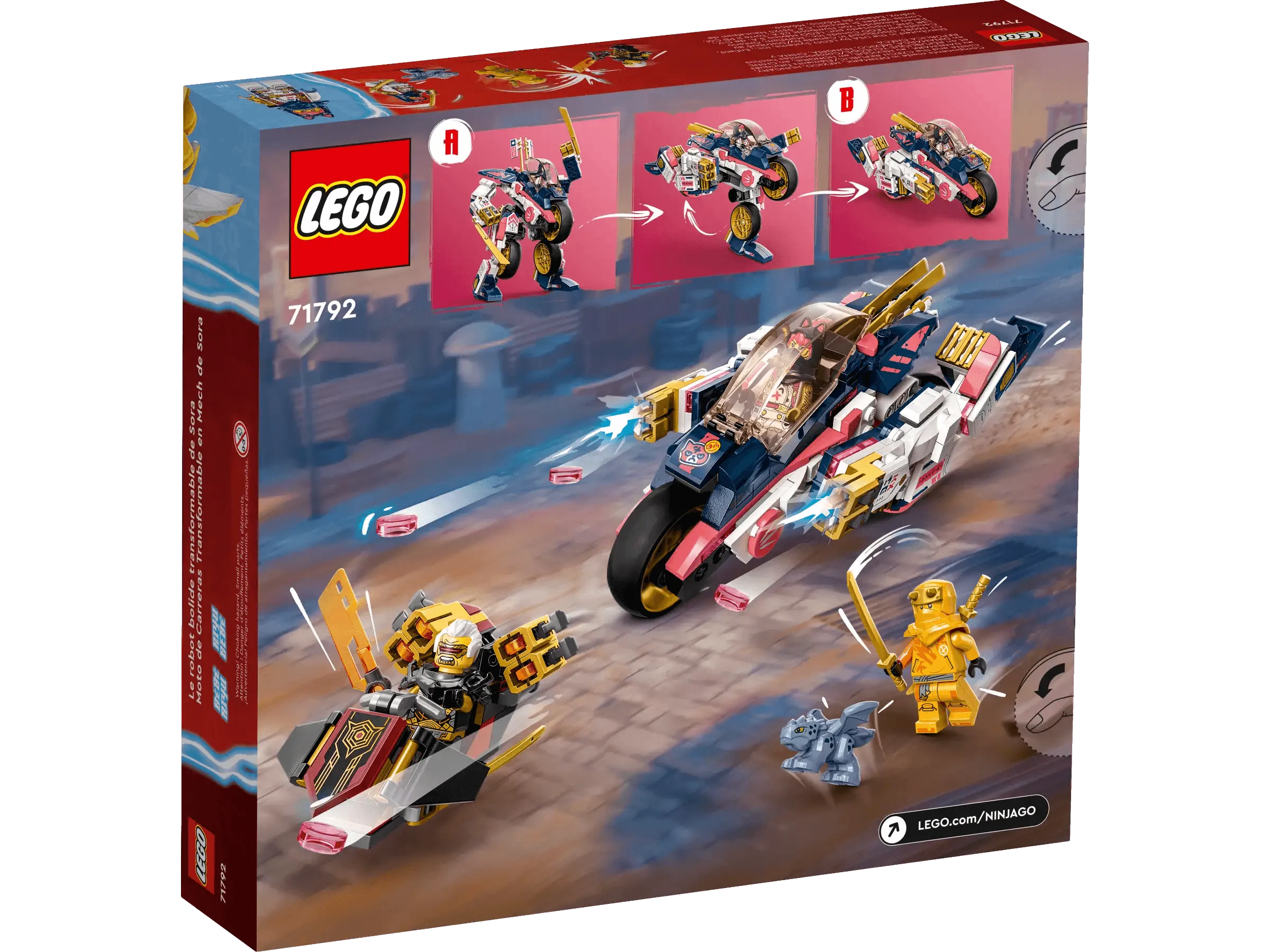 LEGO 71792 Ninjago Sora's Transforming Mech Bike Racer