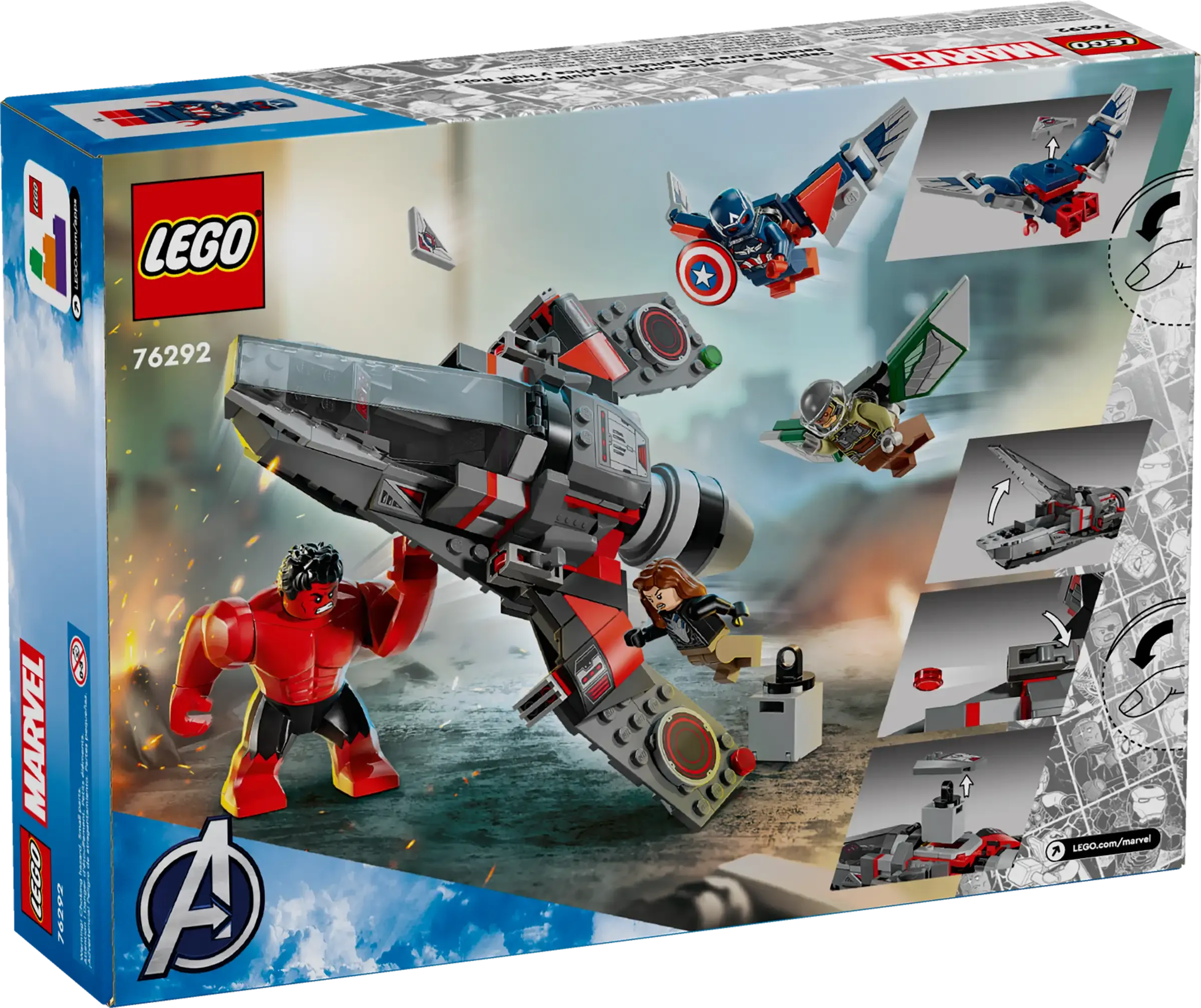 LEGO 76292 MARVEL Captain America vs. Red Hulk Battle