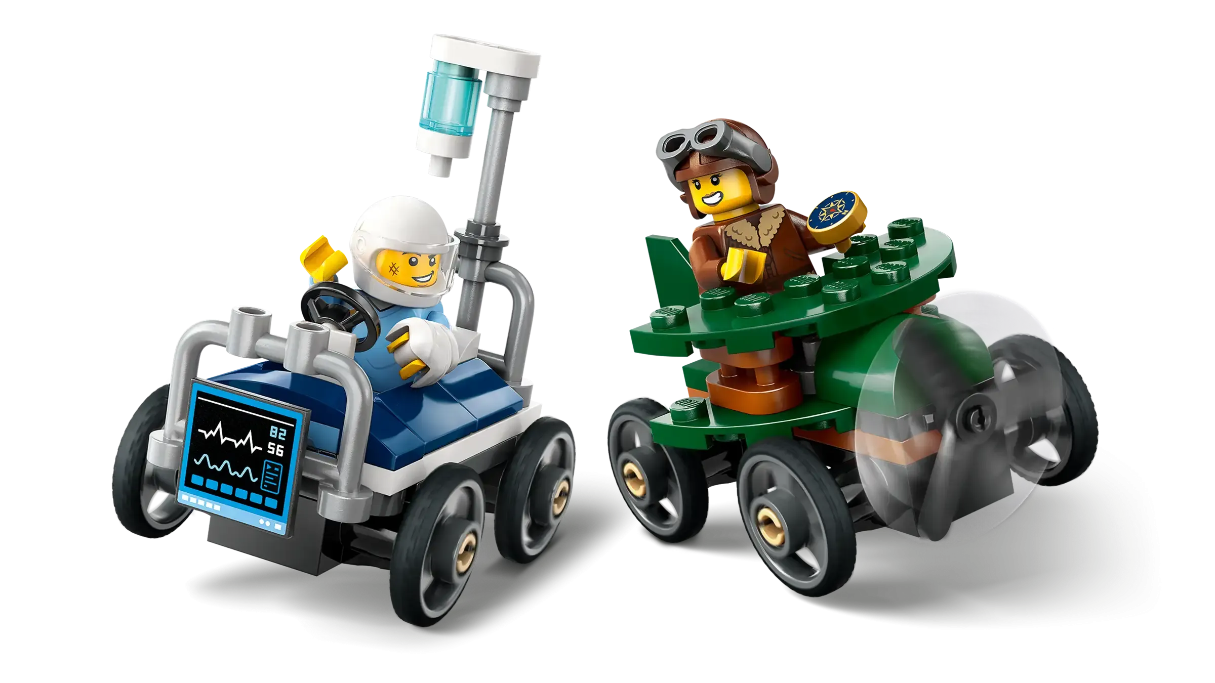 LEGO CITY 60459 Aeroplane vs. Hospital Bed Race Car Pack