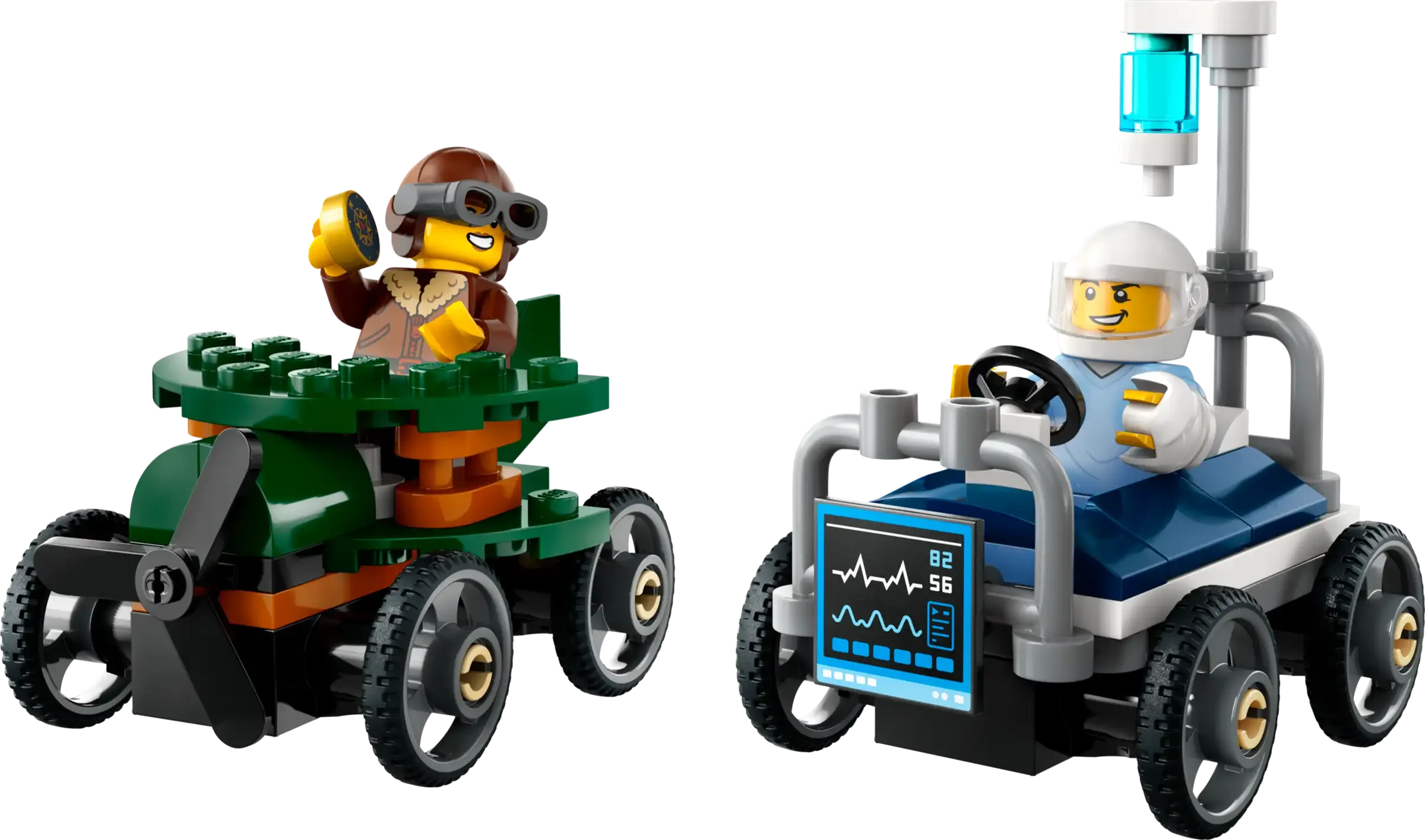 LEGO CITY 60459 Aeroplane vs. Hospital Bed Race Car Pack