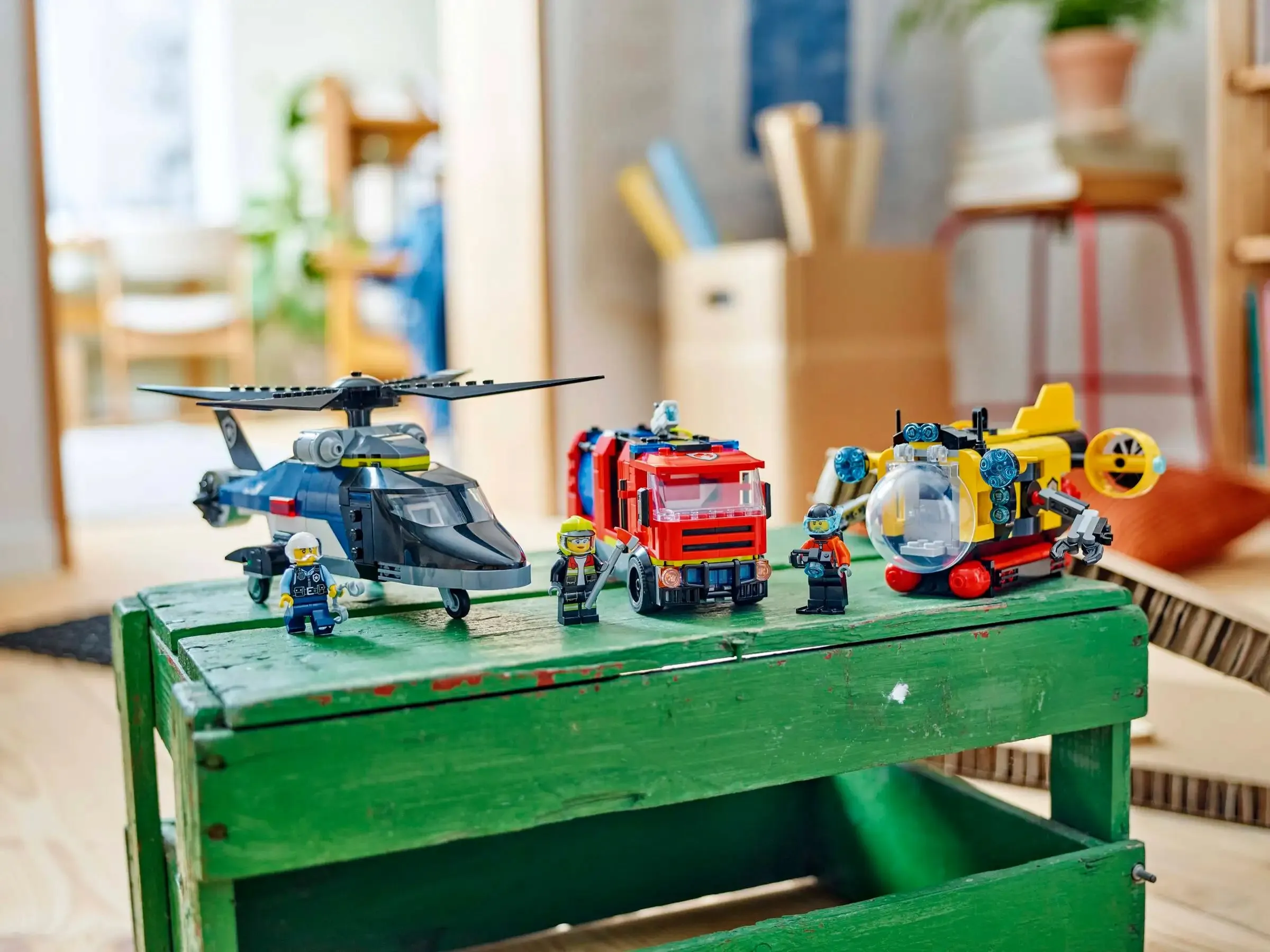 LEGO CITY 60462 Helicopter, Fire Truck & Submarine Remix