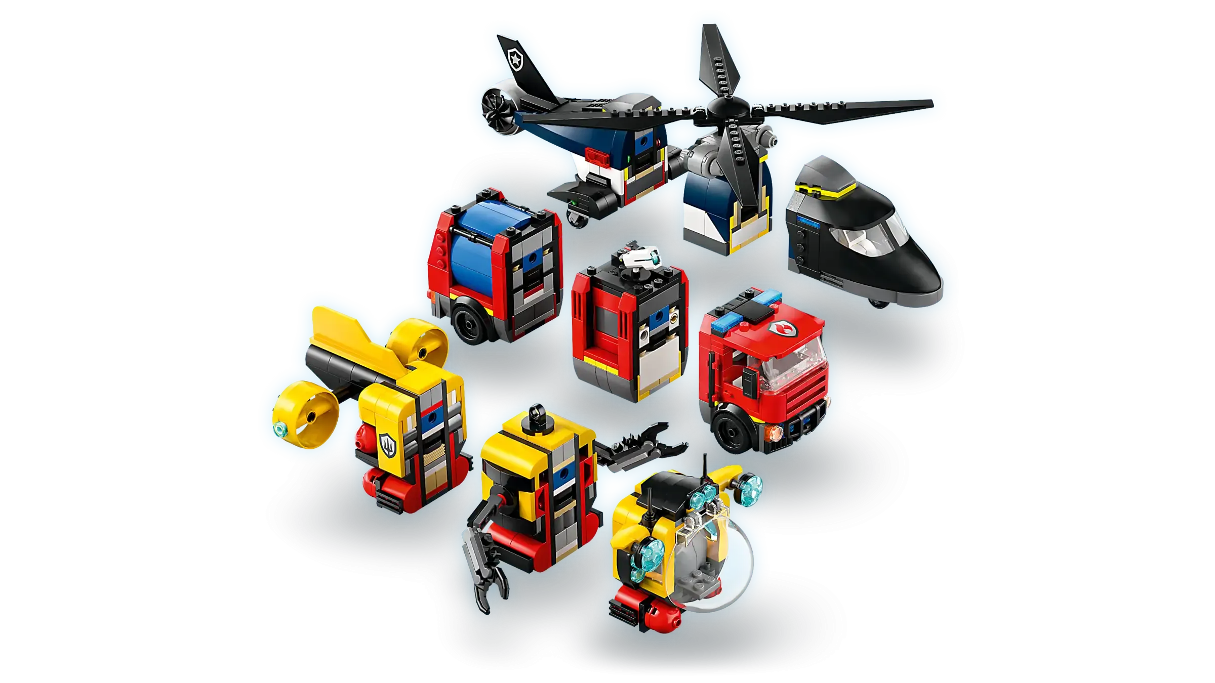 LEGO CITY 60462 Helicopter, Fire Truck & Submarine Remix