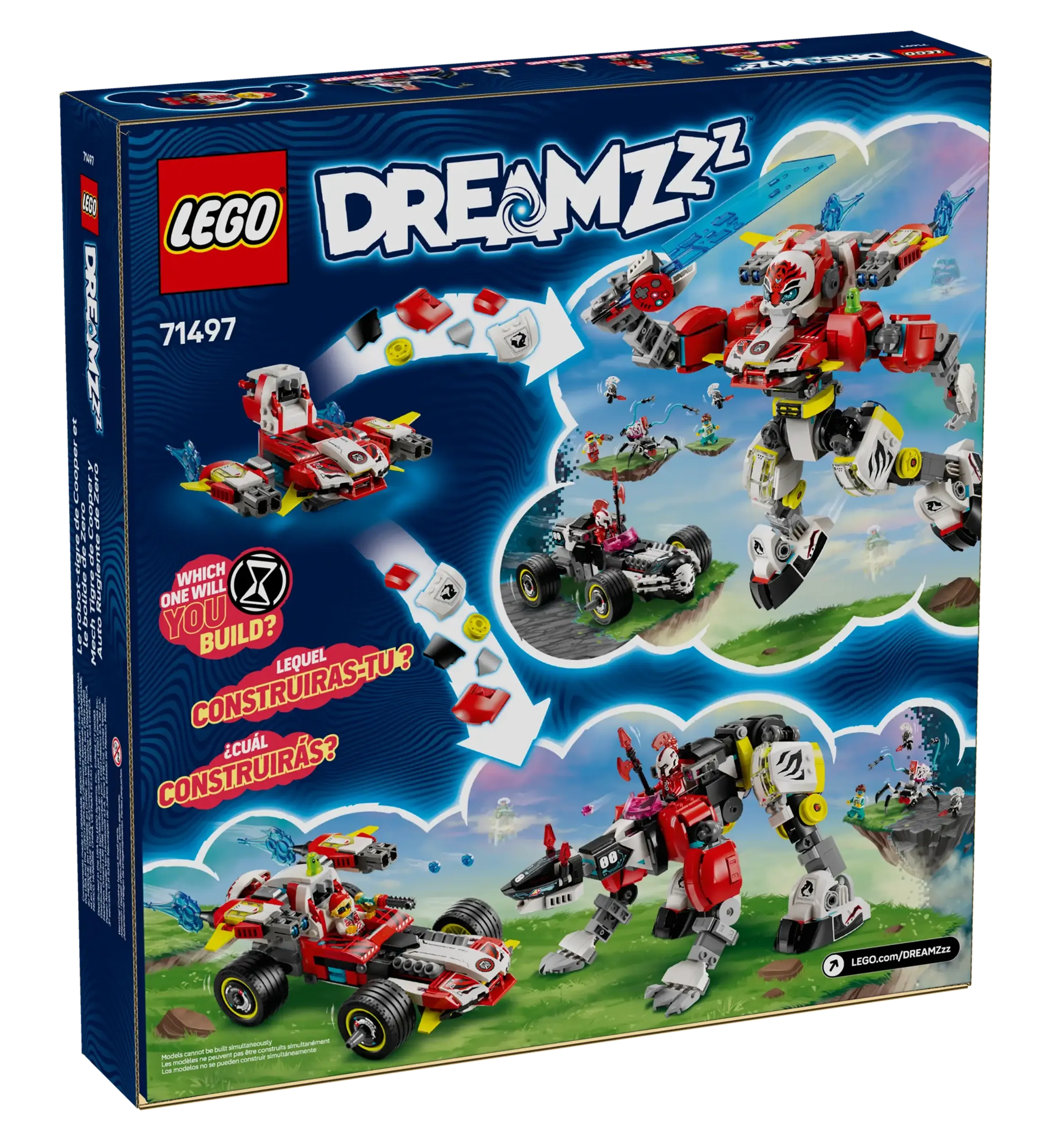 LEGO DREAMZZZ 71497 Cooper's Tiger Mech & Zero's Hot Rod Car