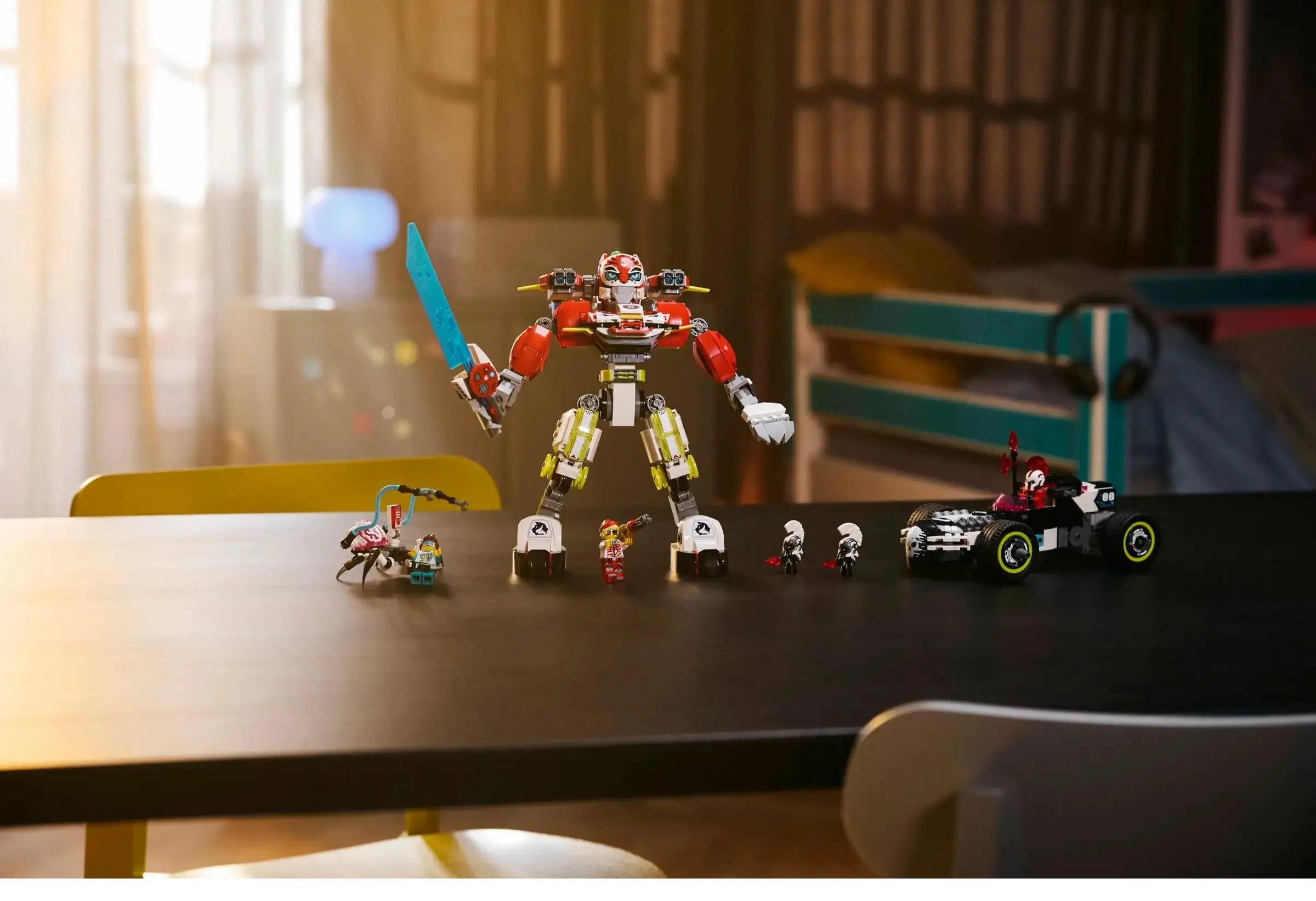 LEGO DREAMZZZ 71497 Cooper's Tiger Mech & Zero's Hot Rod Car