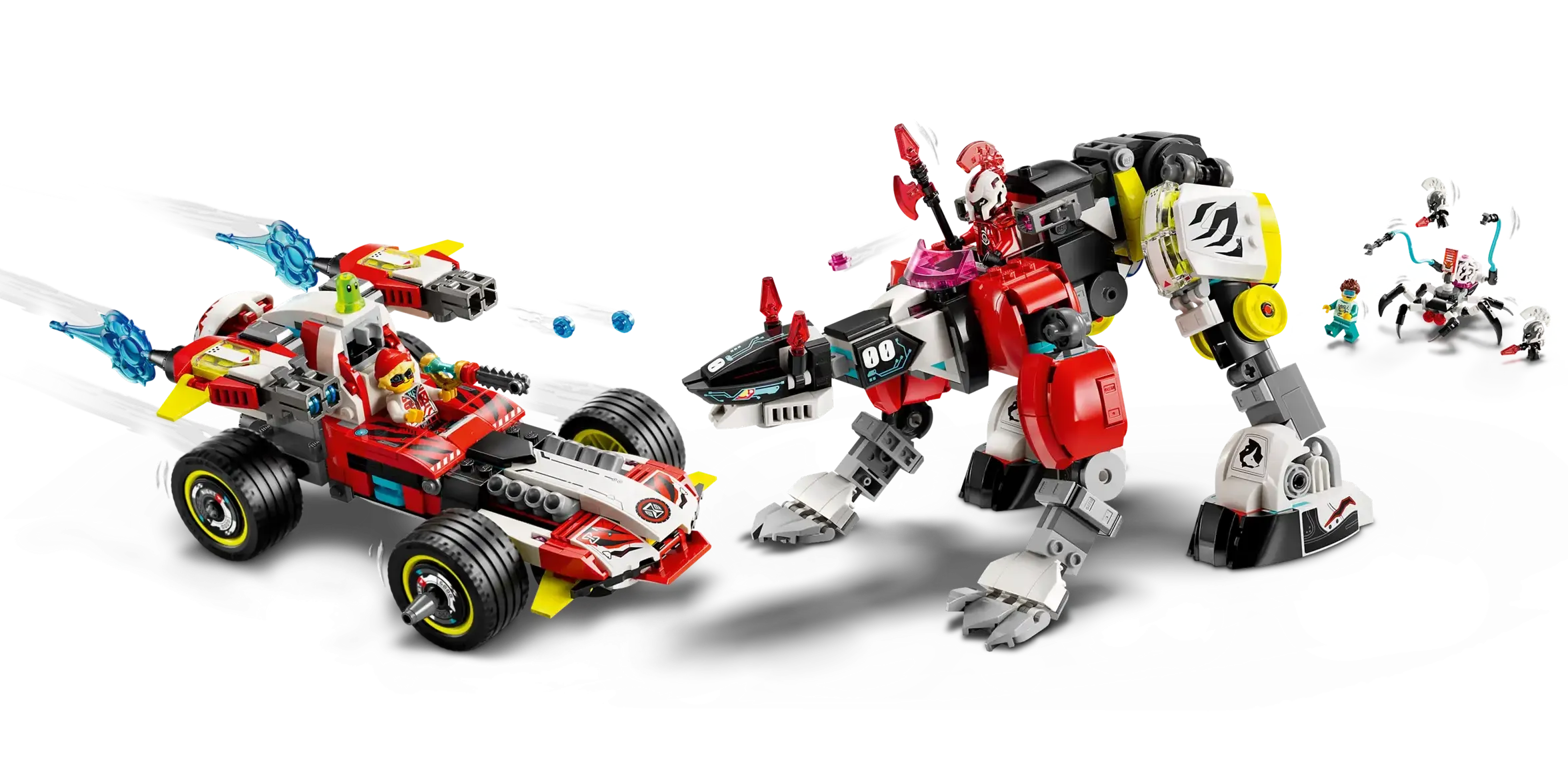 LEGO DREAMZZZ 71497 Cooper's Tiger Mech & Zero's Hot Rod Car