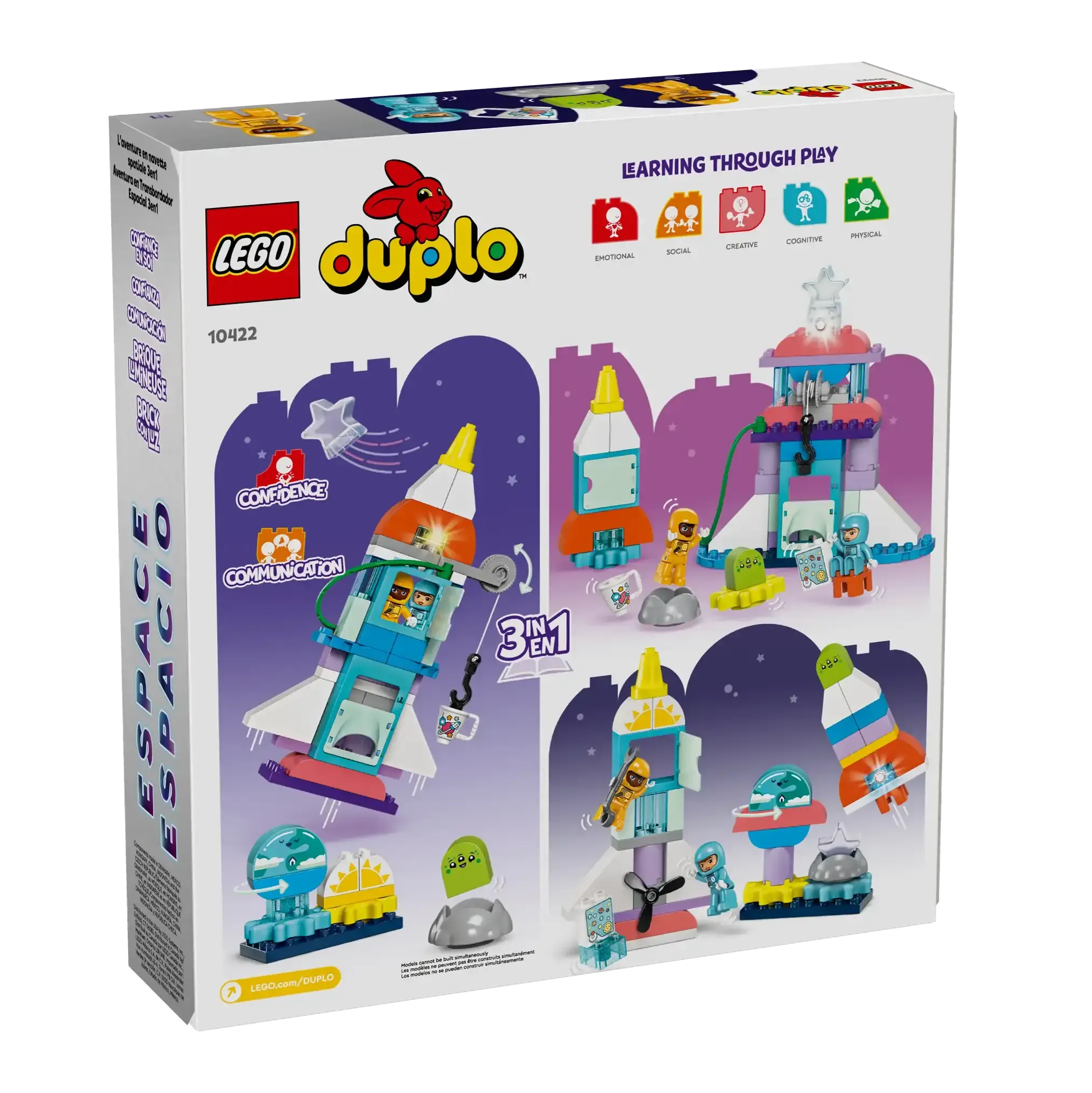 LEGO DUPLO 10422 3-in-1 Space Shuttle for Many Adventures