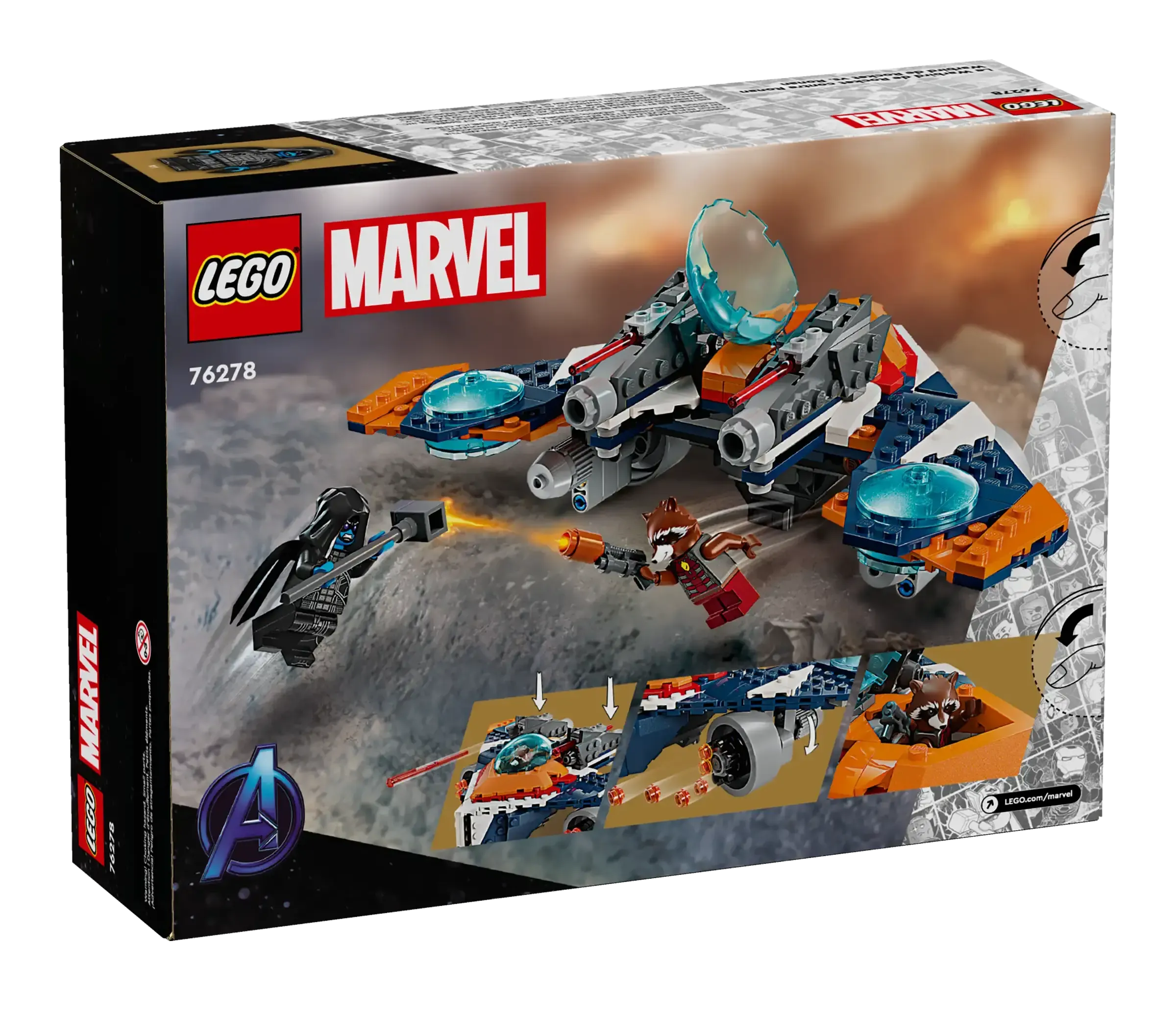LEGO MARVEL 76278 Rocket's Warbird vs Ronan