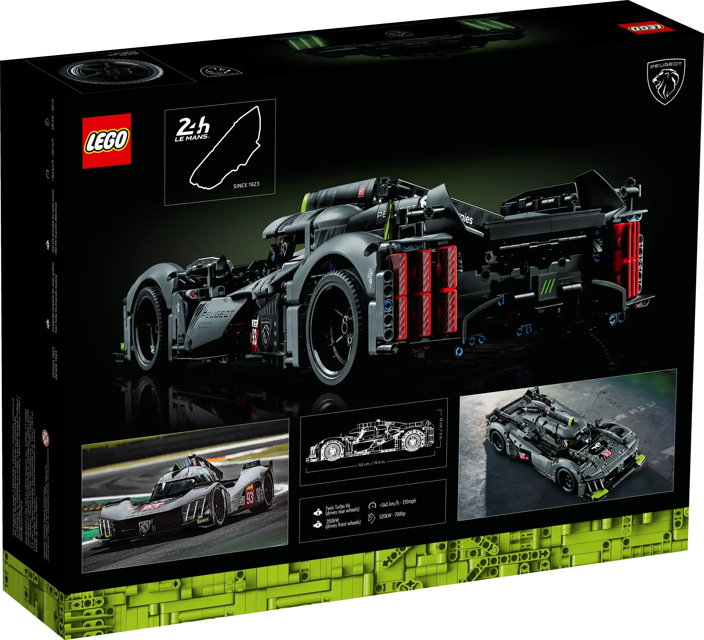 LEGO TECHNIC 42156 PEUGEOT 9X8 24H Le Mans Hybrid Hypercar