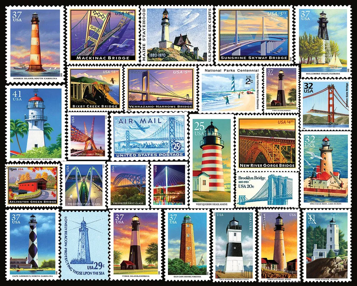 Lighthouses & Bridges (1892pz) - 1000 Piece Jigsaw Puzzles White Mountain