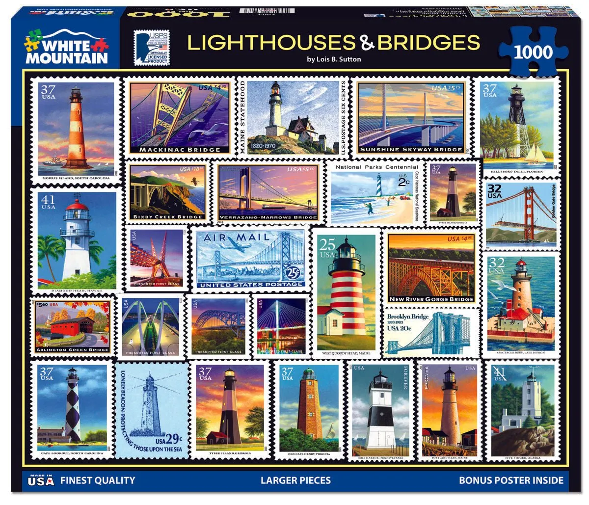 Lighthouses & Bridges (1892pz) - 1000 Piece Jigsaw Puzzles White Mountain