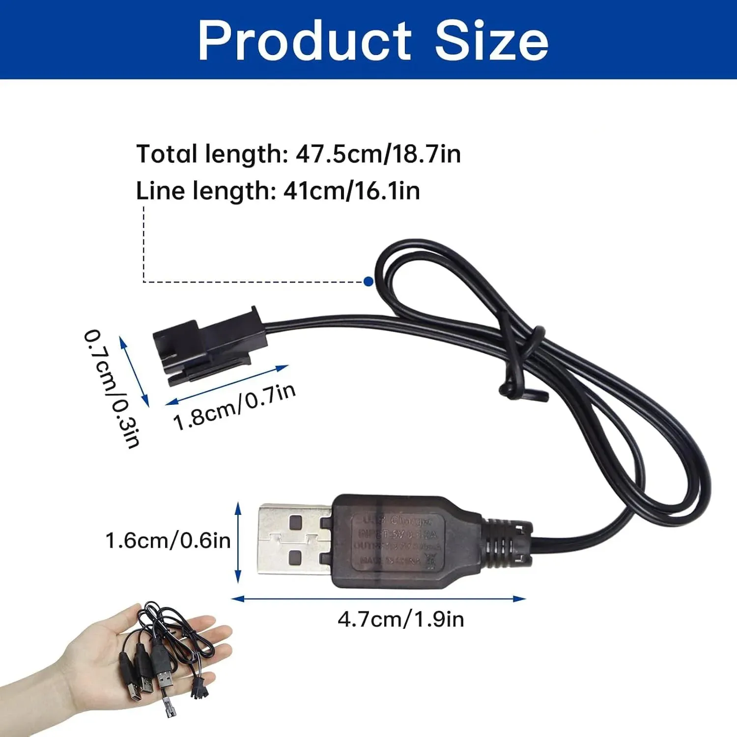 Lithium USB Battery Charger 3.7V 400mA 2-PIN