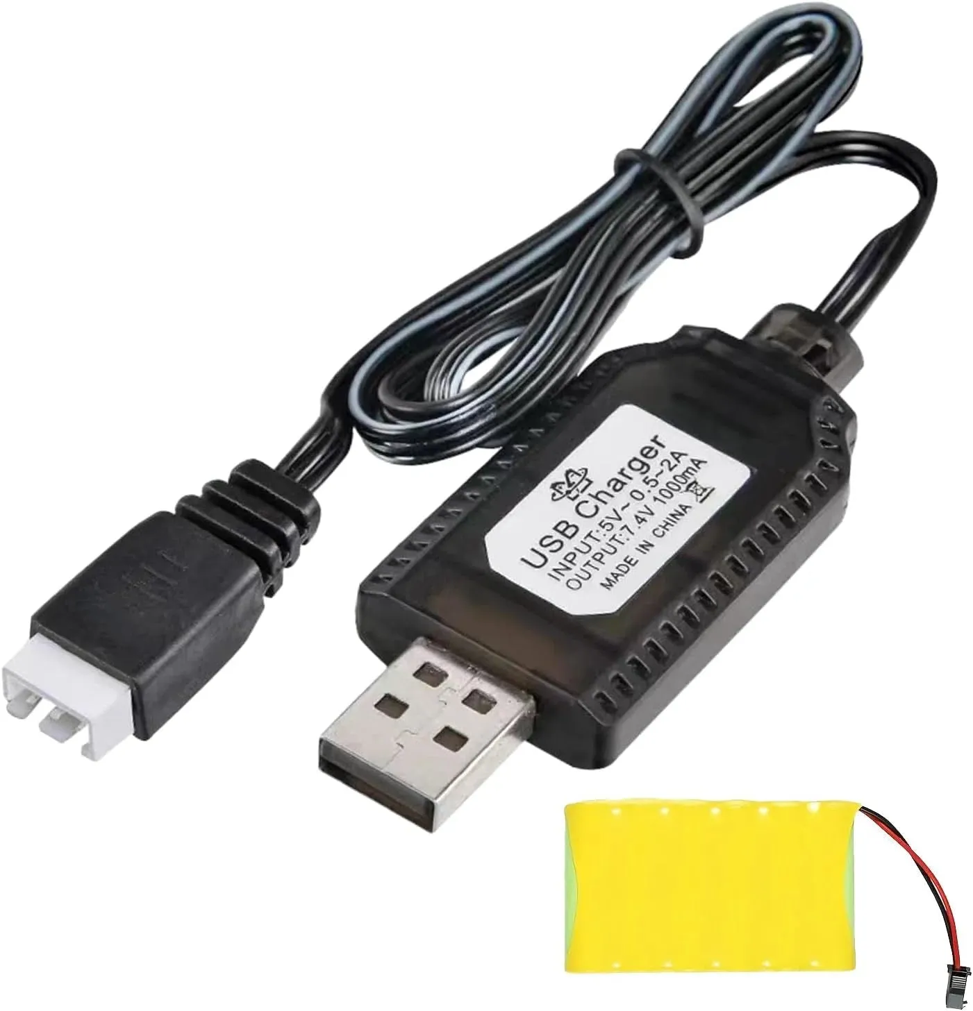 Lithium USB Battery Charger 7.4V 1000mA 3-Pin