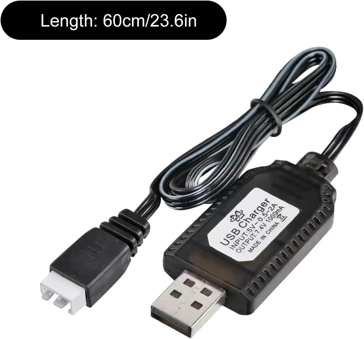 Lithium USB Battery Charger 7.4V 1000mA 3-Pin
