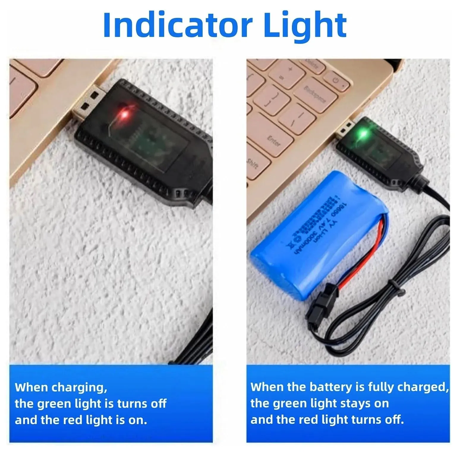 Lithium USB Battery Charger 7.4v 500mA 4-PIN