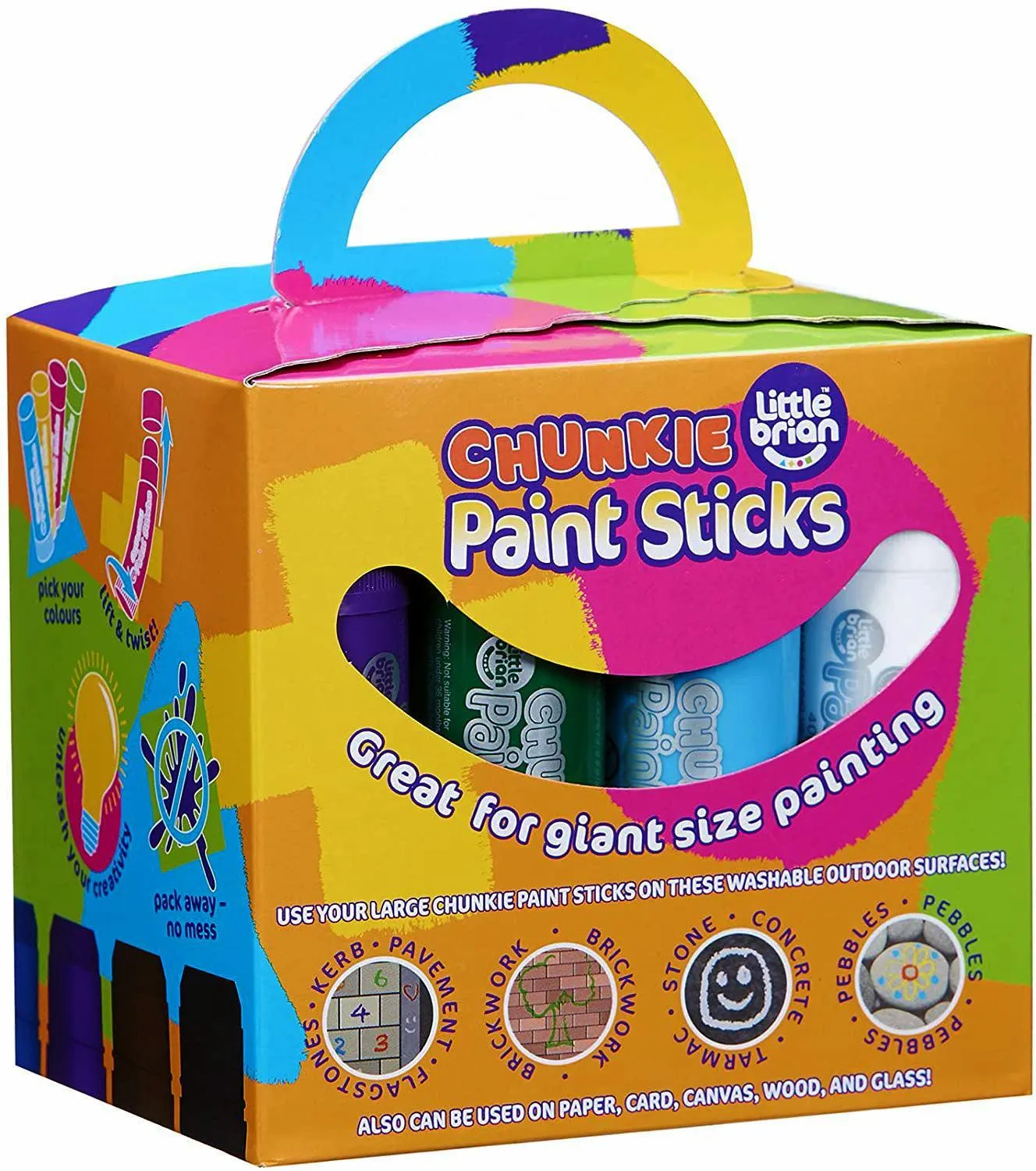 Little Brian Chunkie Paint Sticks - 12 Assorted Colours