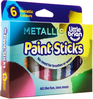 Little Brian Metallic Paint Sticks 6 Pack