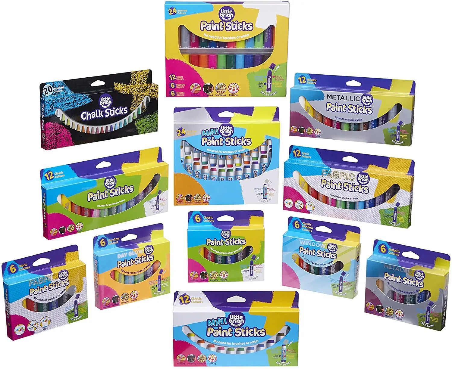 Little Brian Mini Paint Sticks 24 Pack