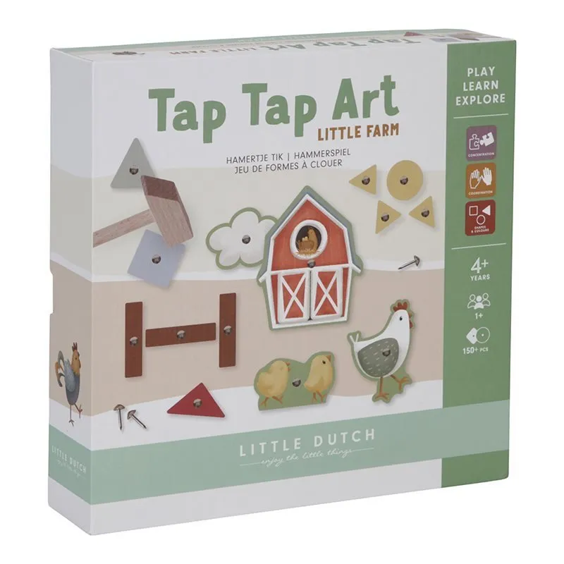 Little Dutch: Tap Tap Hammer Art Kids Activity Set - Little Farm