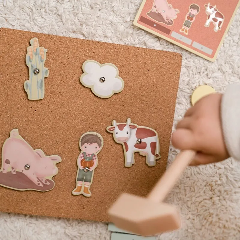 Little Dutch: Tap Tap Hammer Art Kids Activity Set - Little Farm