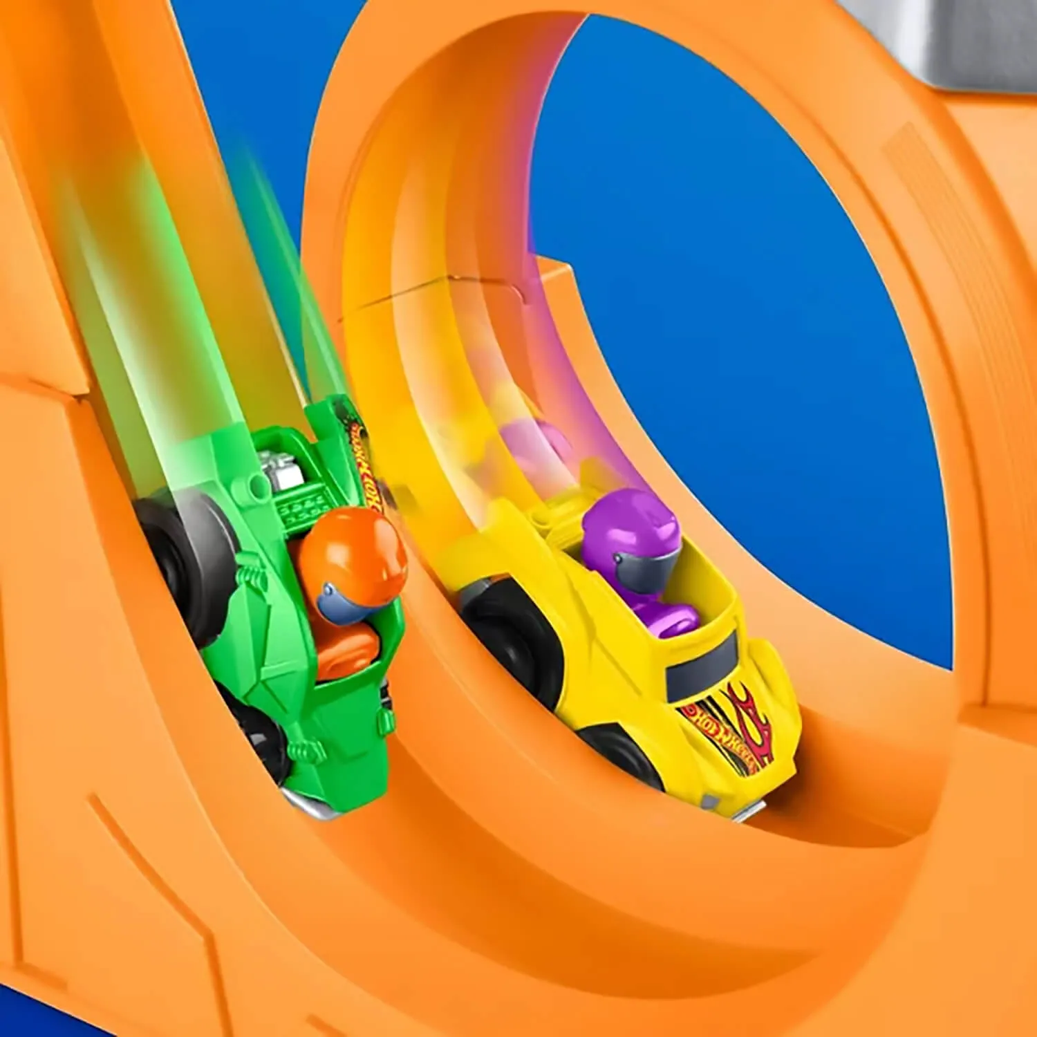 Little People Hot Wheels Spiral Stunt Speedway Playset