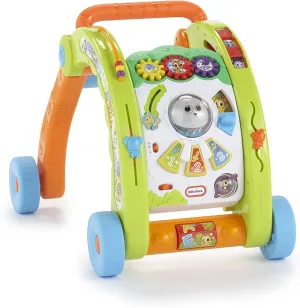 Little Tikes 3-in-1 Activity Walker-70  Activities, Songs & Sounds - Green/Orange/White