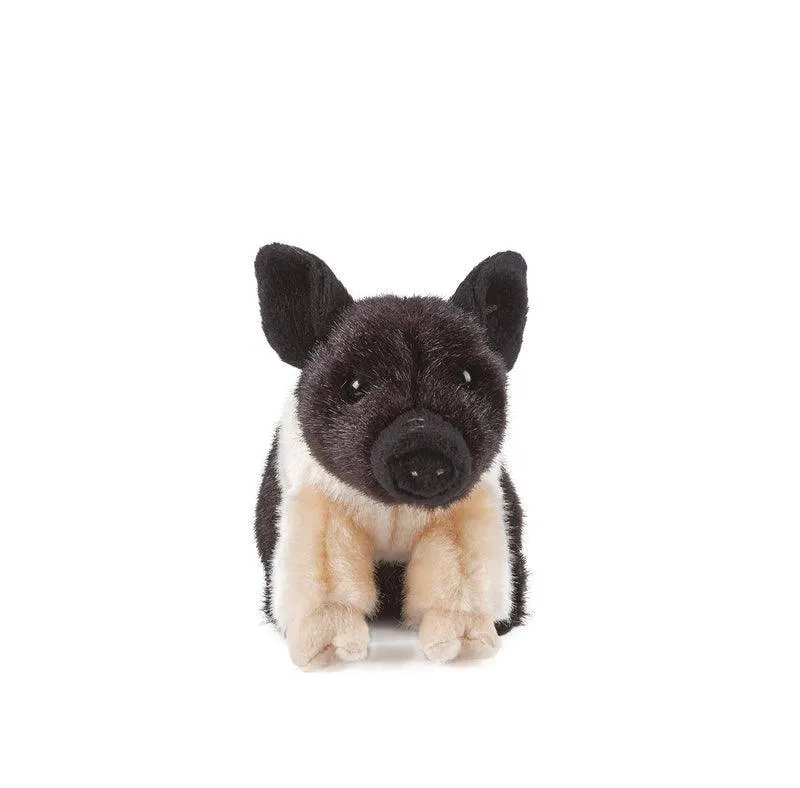 Living Nature 17cm Piglet Black & Pink Plush