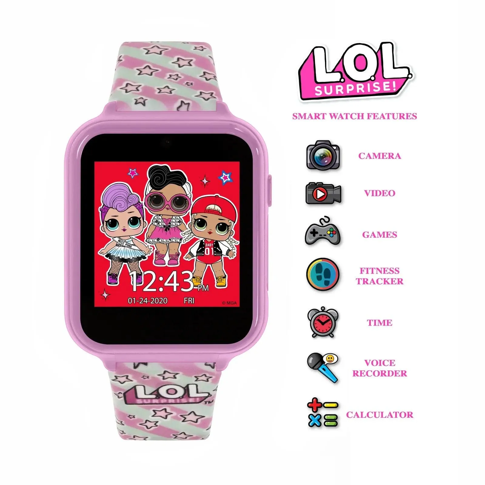 LOL Surprise! Interactive Kids' Silicon Strap Watch
