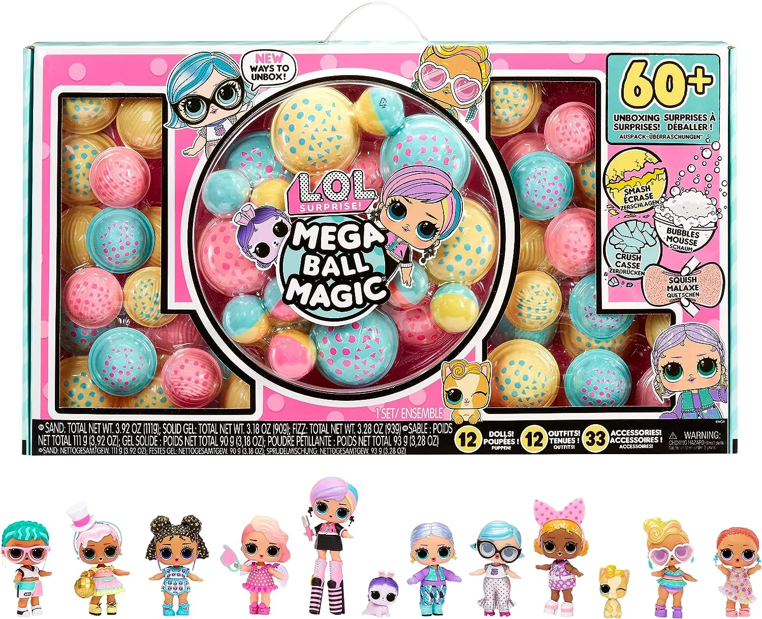 L.O.L. Surprise! Mega Ball Magic Pack with 60  Surprises